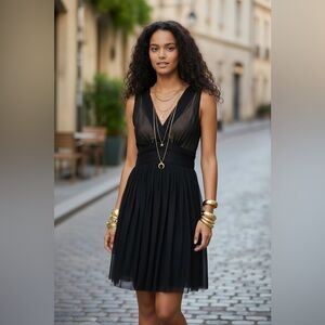 Banana Republic Black V neck cocktail dress size 2